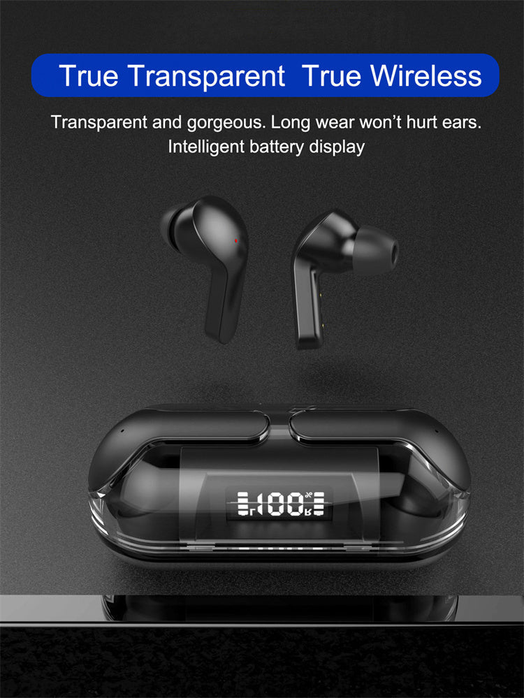 Crystal Wireless Earphones - Transparent Q26